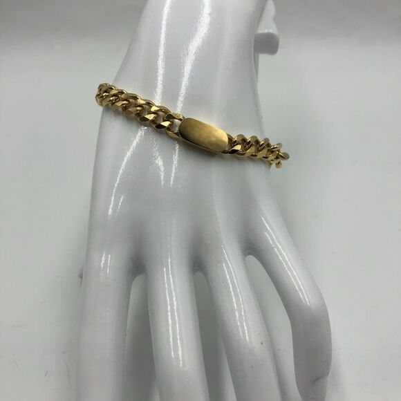 18K Gold Plated Women's Chunky Chain Bracelet Bold Fashion Statement Jewelry - Picture 3 of 10